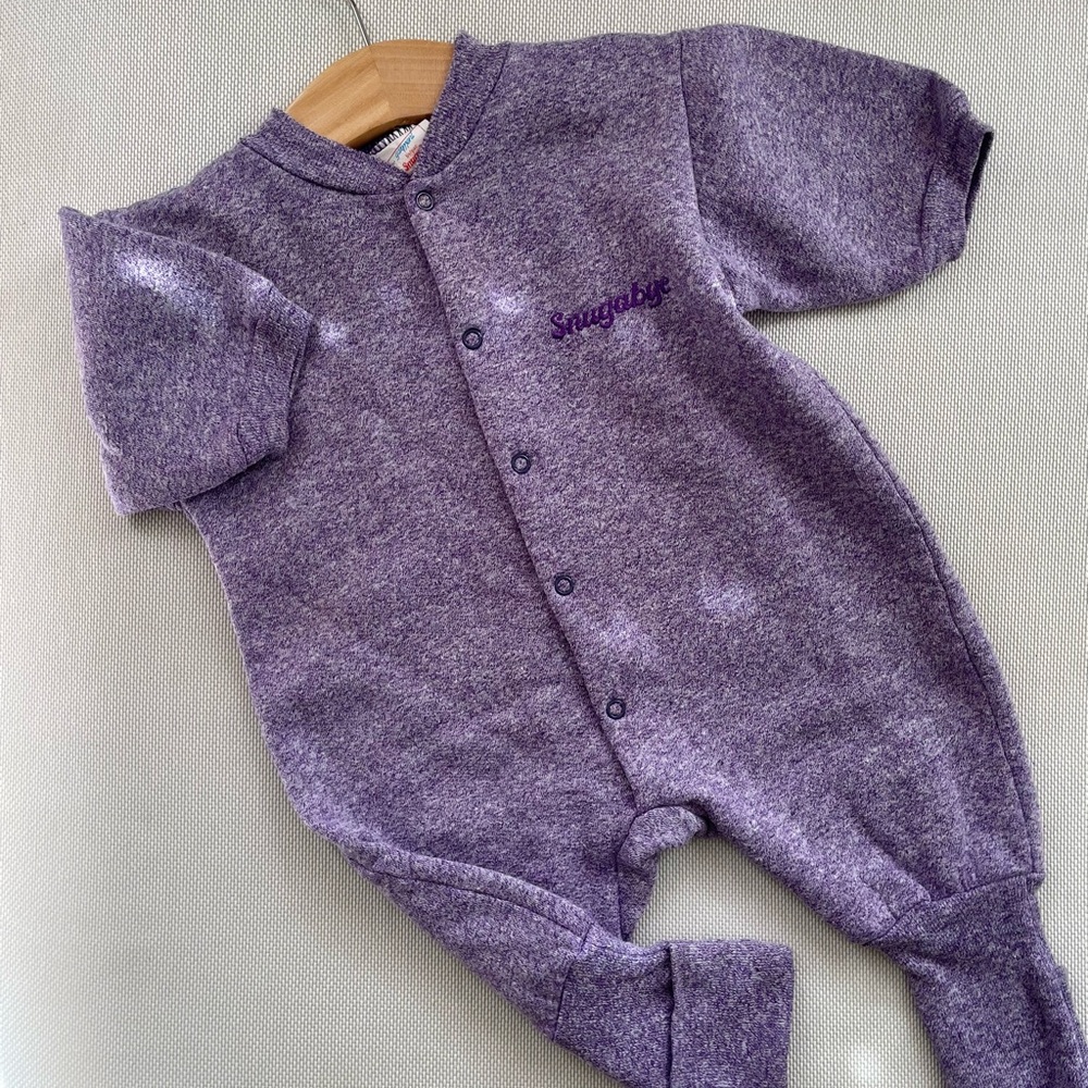 Vintage Snugabye Purple Kids PJs